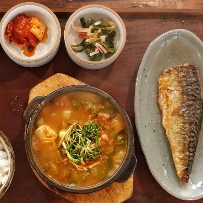 Charcoal-broiled Mackerel Set (lunch only) — Doma Insadong, a korean restaurant in Insadong Seoul